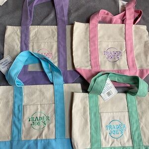 Trader Joe's viral mini pastel tote bags - 4 pieces